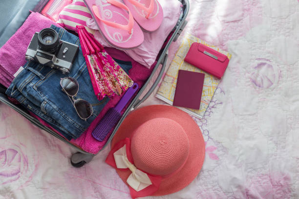 istock Luggage Full of Clothes Baggage for Vacation 963307914