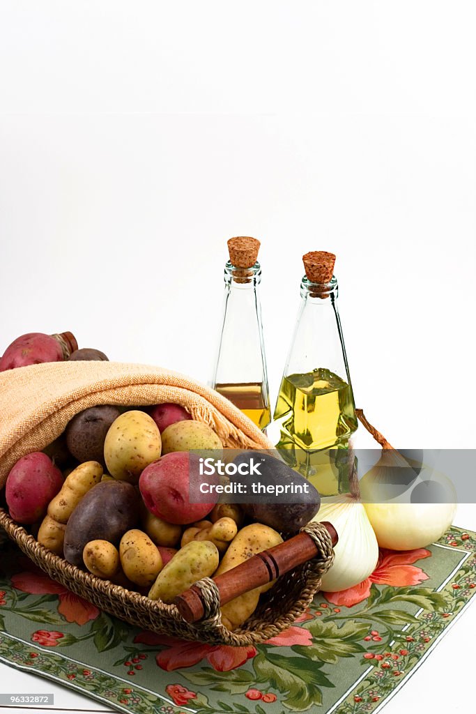 Potatos e cebolas - Royalty-free Assado Foto de stock