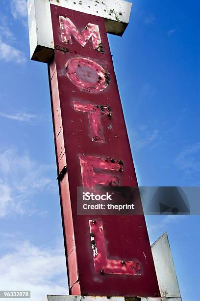 Motel Stock Photo - Download Image Now - Abandoned, Blue, Color Image