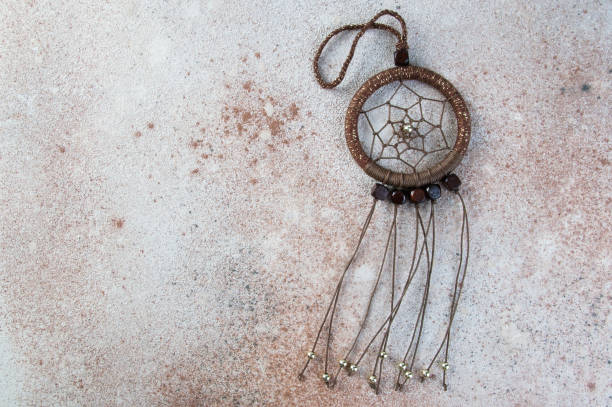 istock Brown gold dream catcher close up 963330928
