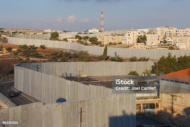 Israels Security Barrier On Edge Of Bethlehem Stock Photo - Download Image Now - Israel, Surrounding Wall, Wall - Building Feature