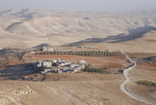 Palestinian village in the Judean Desert near Bethlehem