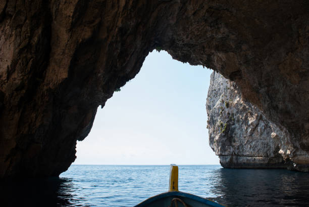 istock View from inside the Blue Grotto sea cave. Malta 963350822