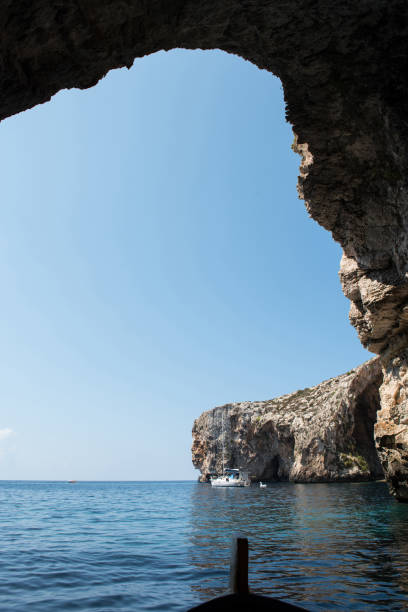 istock View from inside the Blue Grotto sea cave. Malta 963350894