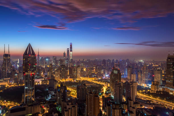 istock Shanghai Skyline at sunrise 963352024