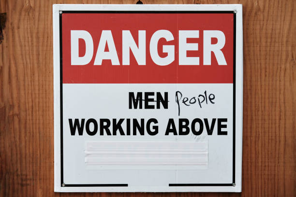 istock Obsolete sign on the construction site. Women's Movement for Equality 963363048