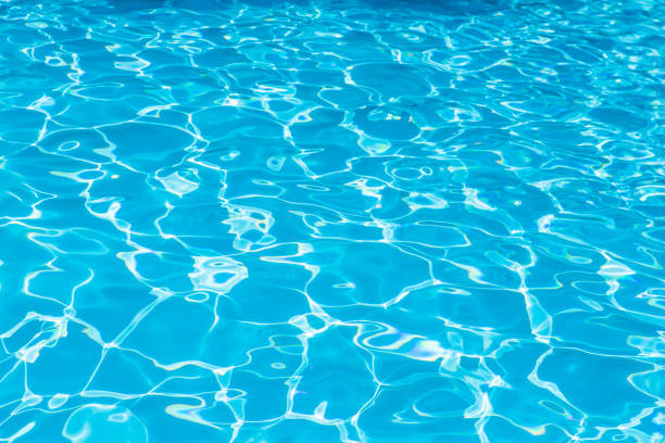 istock Beautiful ripple wave and blue water surface in swimming pool, Blue water surface for background 963365678