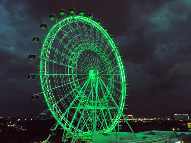 Orlando eye ferris wheel at night background. Photo image