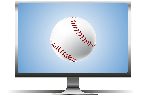 Mlb Photo Computer Baseball Computer Stock Illustration - Download Image Now - Baseball ...