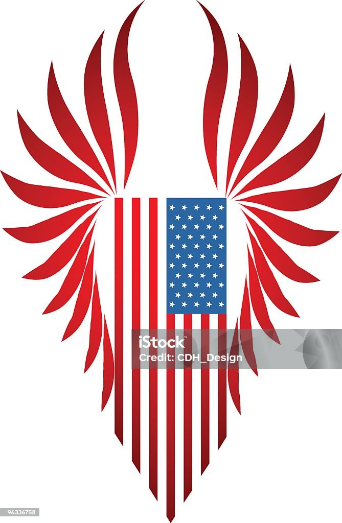 American alas - arte vectorial de Bandera estadounidense libre de derechos