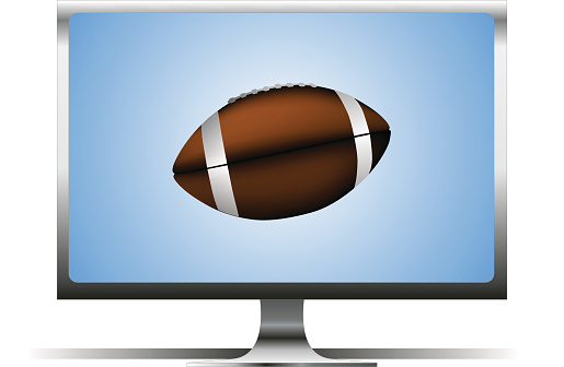 American Football Frame Computer Football Computer Stock Illustration - Download Image Now ...