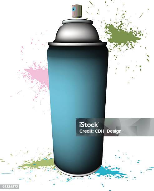 Spray Können Vektor Stock Vektor Art und mehr Bilder von Behälter - Behälter, Blau, Blechdose