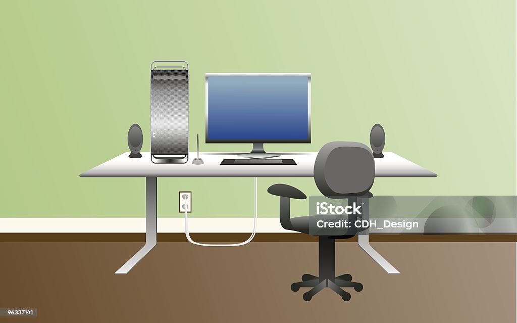 Workstation Vector Stock Illustration - Download Image Now - Business ...