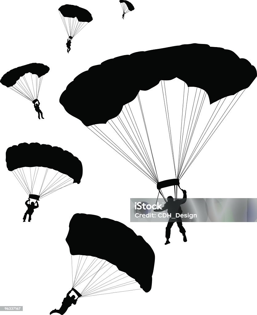 Group Parachuting Vector Parachute Vector Free Download