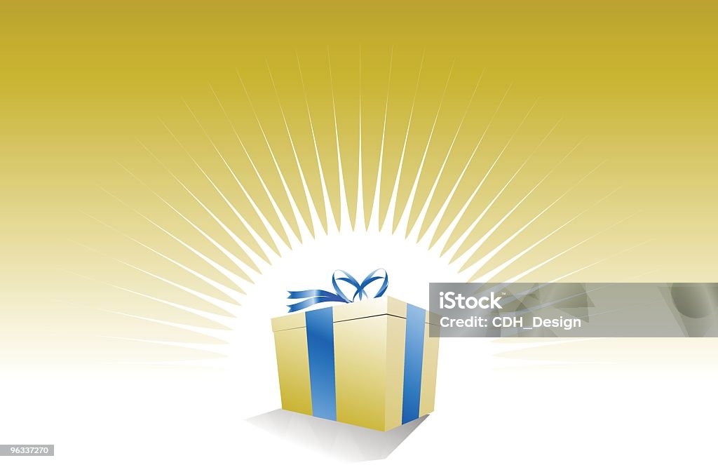 Golden cadeau ~ Illustration - clipart vectoriel de Boîte libre de droits