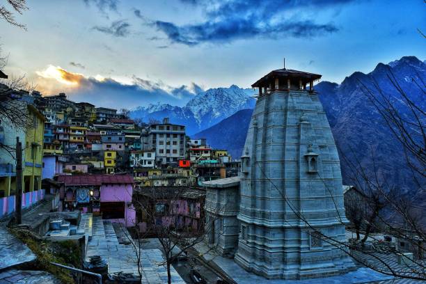 Ancient Spiritual Place Beautiful small town in Joshimath mahabharata stock pictures, royalty-free photos & images