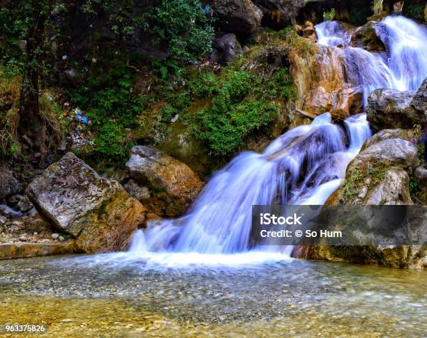 Milky Effect Of Water Falls Stock Photo - Download Image Now - Uttarakhand, Beauty In Nature, Falling