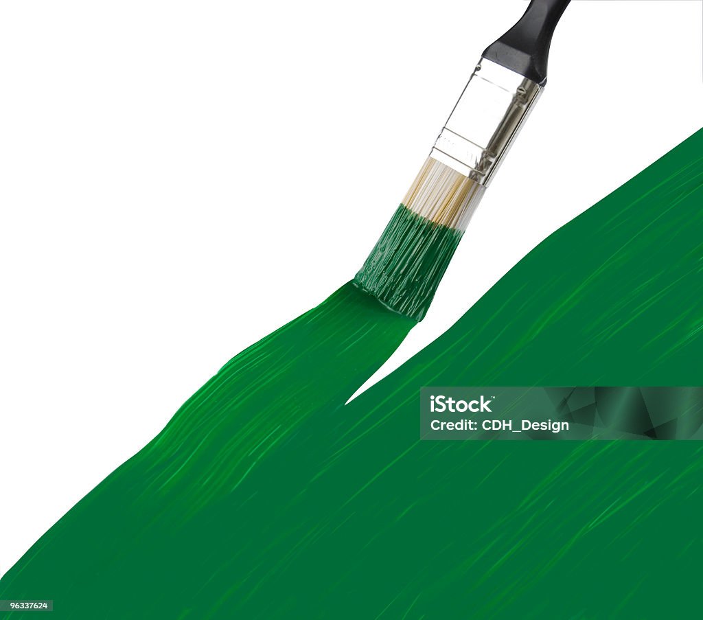 Cepillo verde - Foto de stock de Pincel libre de derechos