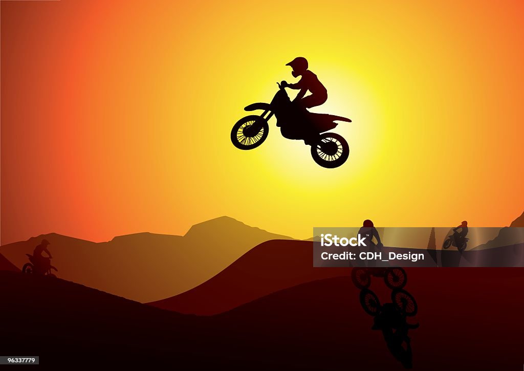 Salto sporco - arte vettoriale royalty-free di Motocross