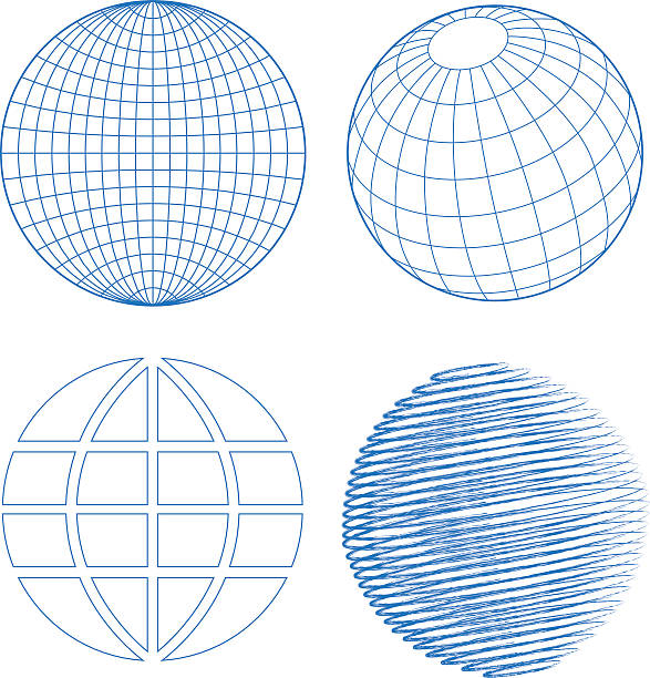 Bекторная иллюстрация Глобус набор