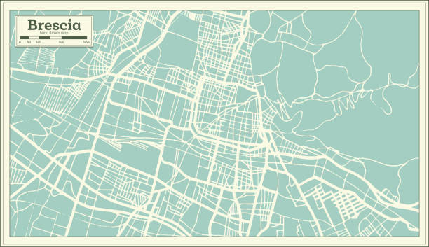 istock Brescia Italy City Map in Retro Style. Outline Map. 963379506