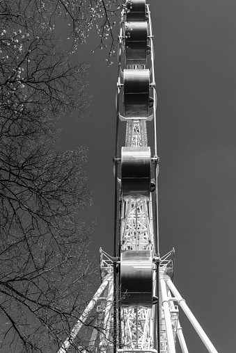 Amusement park. Ferris wheel.