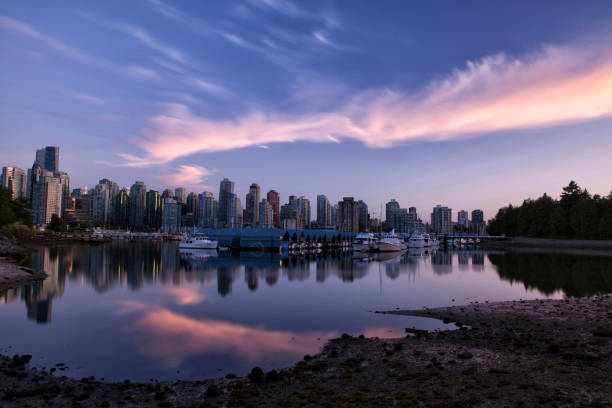 istock Vancouver marina after sunset, Canada 963385052