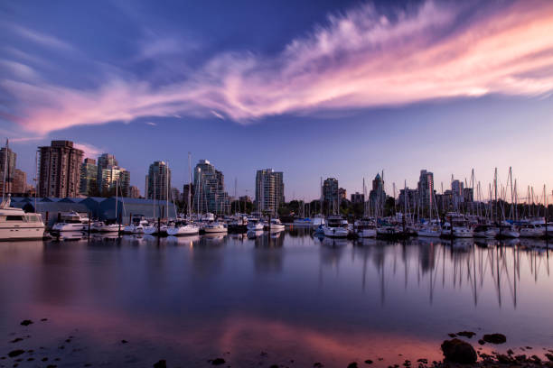 istock Vancouver marina after sunset, Canada 963385056