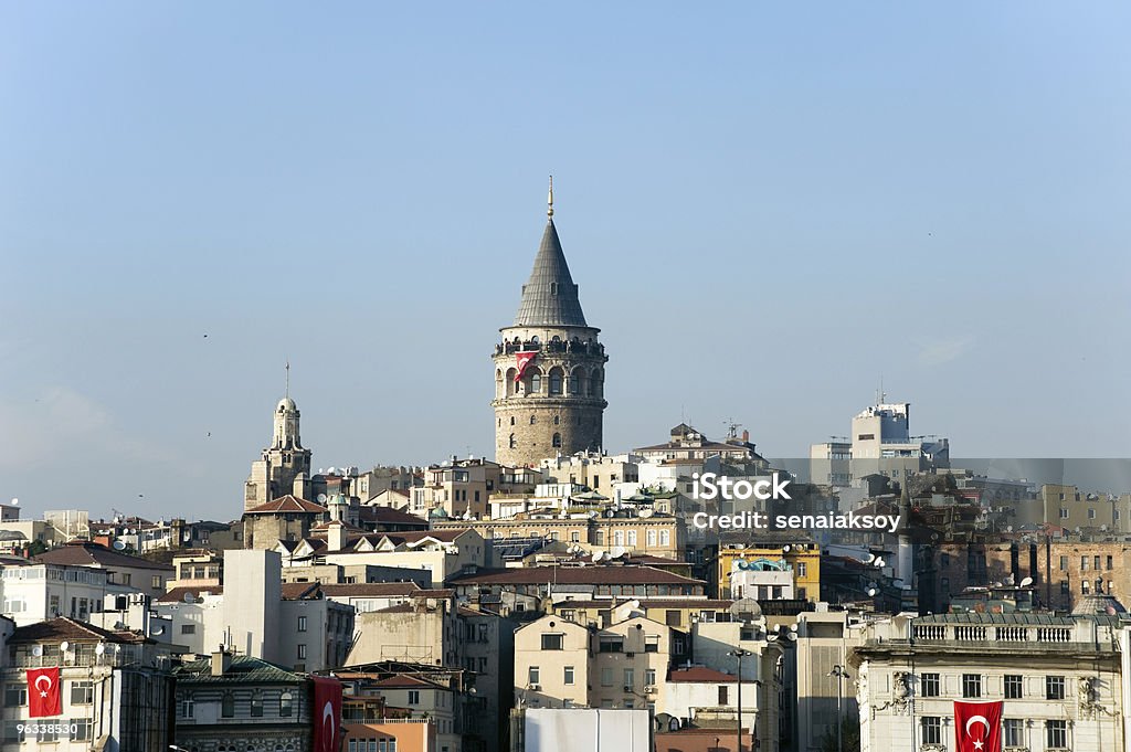 Galata Tower, Istanbul, Turkey - Royaltyfri Arkitektur Bildbanksbilder