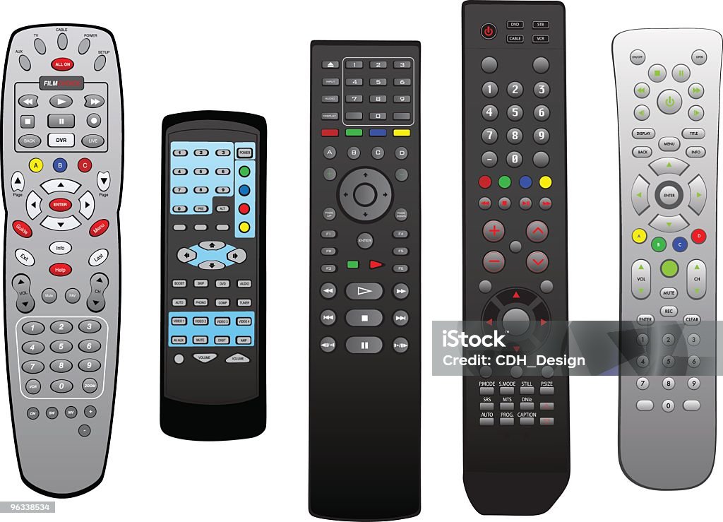 Vector RemotosName of the remote mode - Royalty-free Controlo Remoto arte vetorial