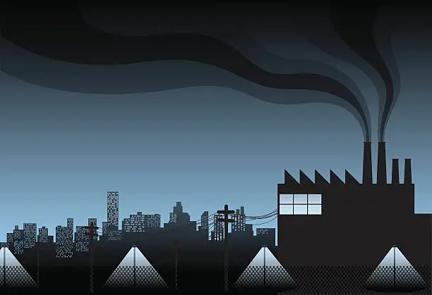 Vector illustration of Urban Factory