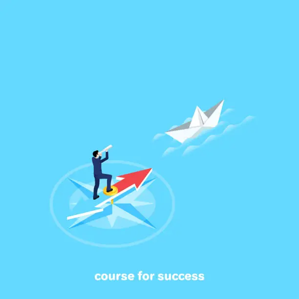 Vector illustration of course for success