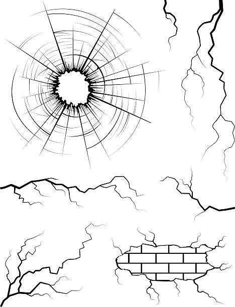 Incrinato elementi - illustrazione arte vettoriale