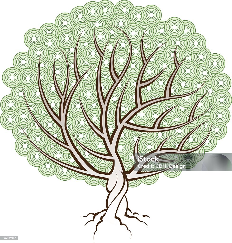 Tree Vector Circle Vector Tree Stock Illustration - Download Image Now - Circle, Color ...