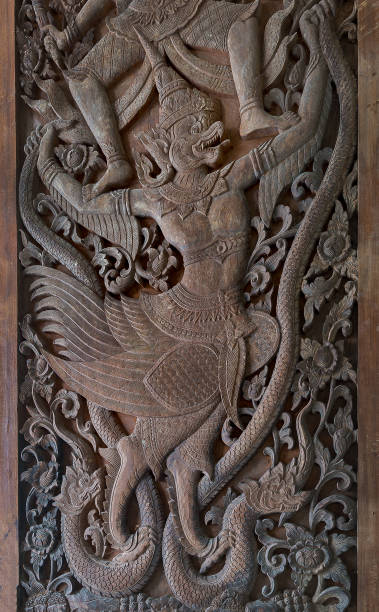 istock close up craved wood door 963392306