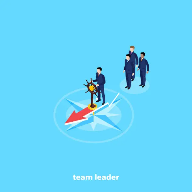 Vector illustration of team leader
