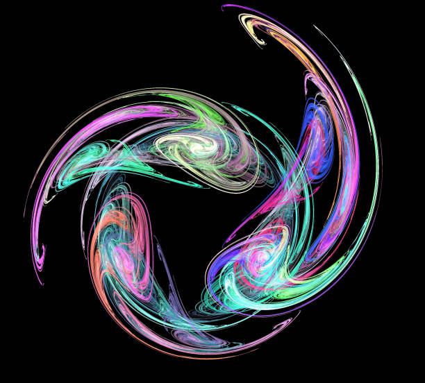 istock image of one Digital Fractal on Black Color 963395048
