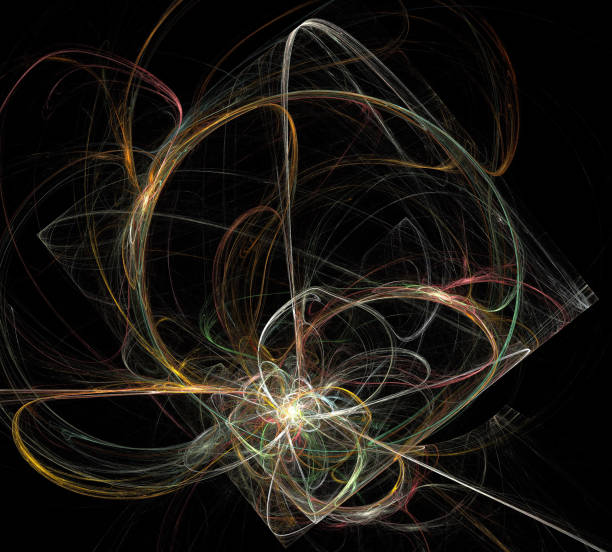 istock image of one Digital Fractal on Black Color 963395258