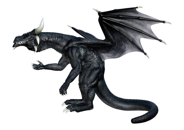 istock 3D illustration fairy tale dragon on white 963395860