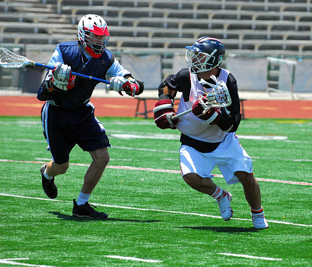 istock Action shot of men playing lacrosse 96339599