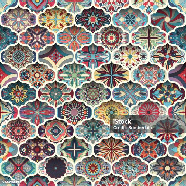 Original Mandala Pattern Seamless Pattern With Decorative Mandalas Vintage Mandala Elements ...