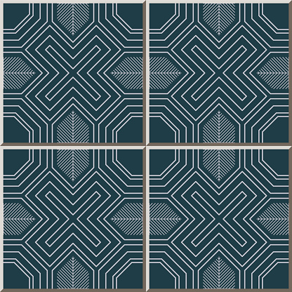 Ceramic Tile Pattern Polygon Cross Geometry Spiral Frame Line Stock ...