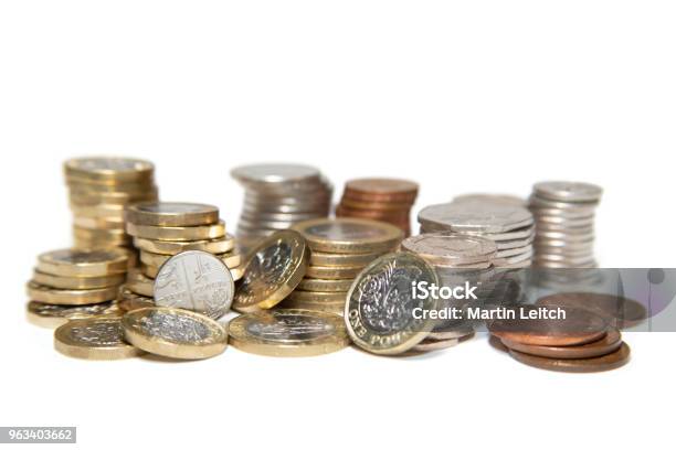 Coins Of The United Kingdom Stock Photo - Download Image Now - Currency, Coin, Cut Out