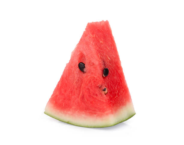 istock sinlge sliced fresh watermelon isolated on white background 963411538