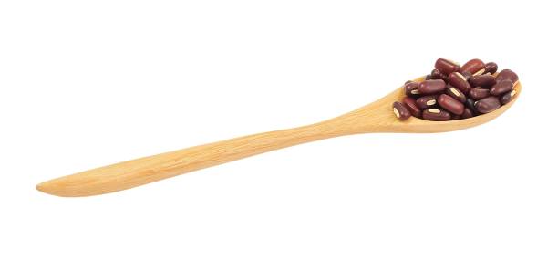 istock Kidney Beans in Wooden Spoon on White Background 963415968