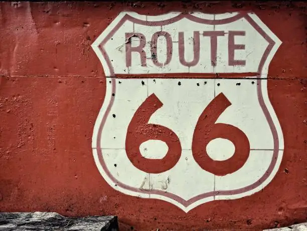 Photo of Route 66 sign.