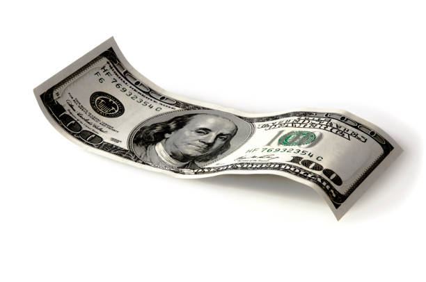 istock A hundred dollar bill is made up on a white background. Isolated. 963428198