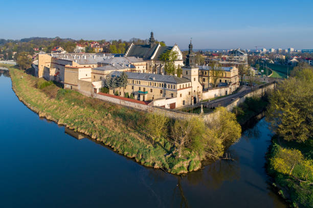 istock Krakow, Poland. Norbertine convent and Vistula river. Aerial 963434152