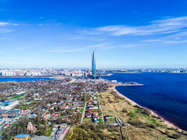 istock urban landscape high-rise building Bay and blue sky 963443280