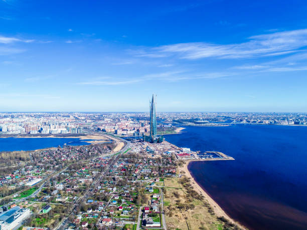 istock urban landscape high-rise building Bay and blue sky 963443414